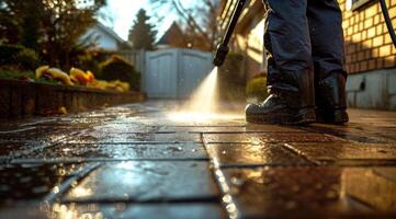 Avantages du lavage des allées et des trottoirs